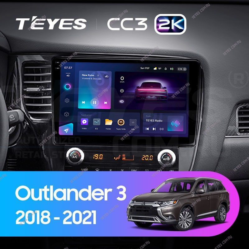 

Штатная магнитола Teyes CC3 2K 360 6/128 Mitsubishi Outlander 3 (2018-2021), CC3 2K
