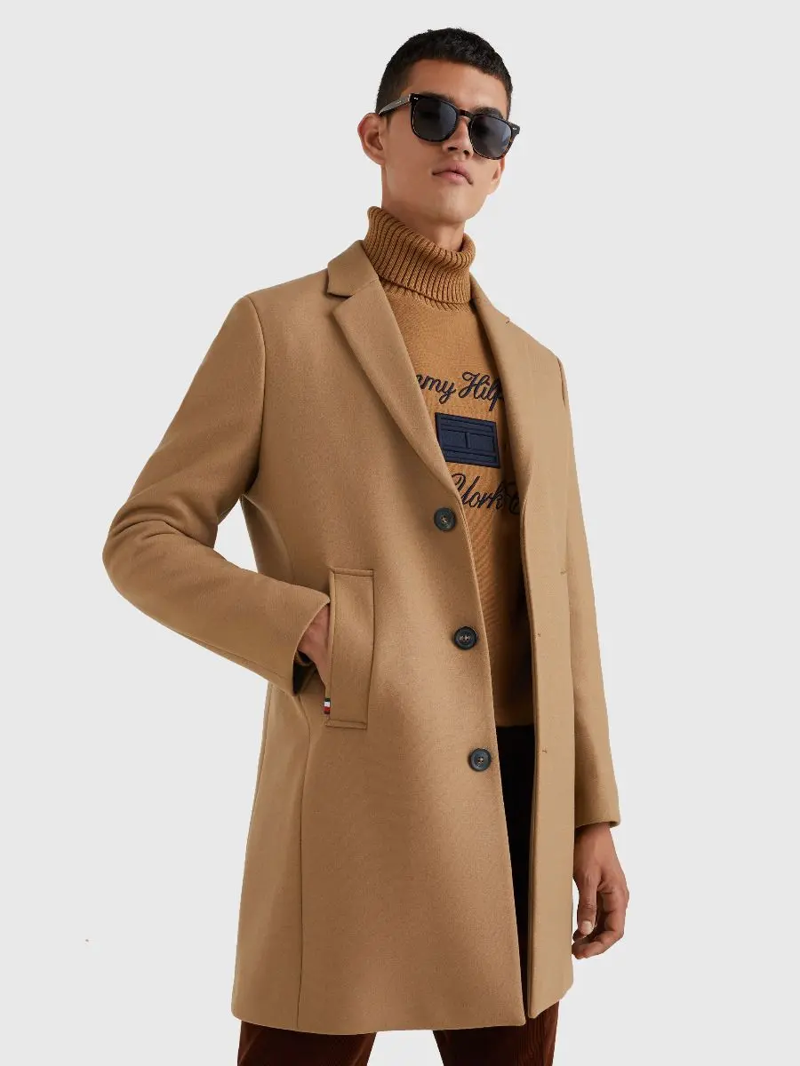 Пальто мужское Tommy Hilfiger MW0MW27706GW8 коричневое, размер XL