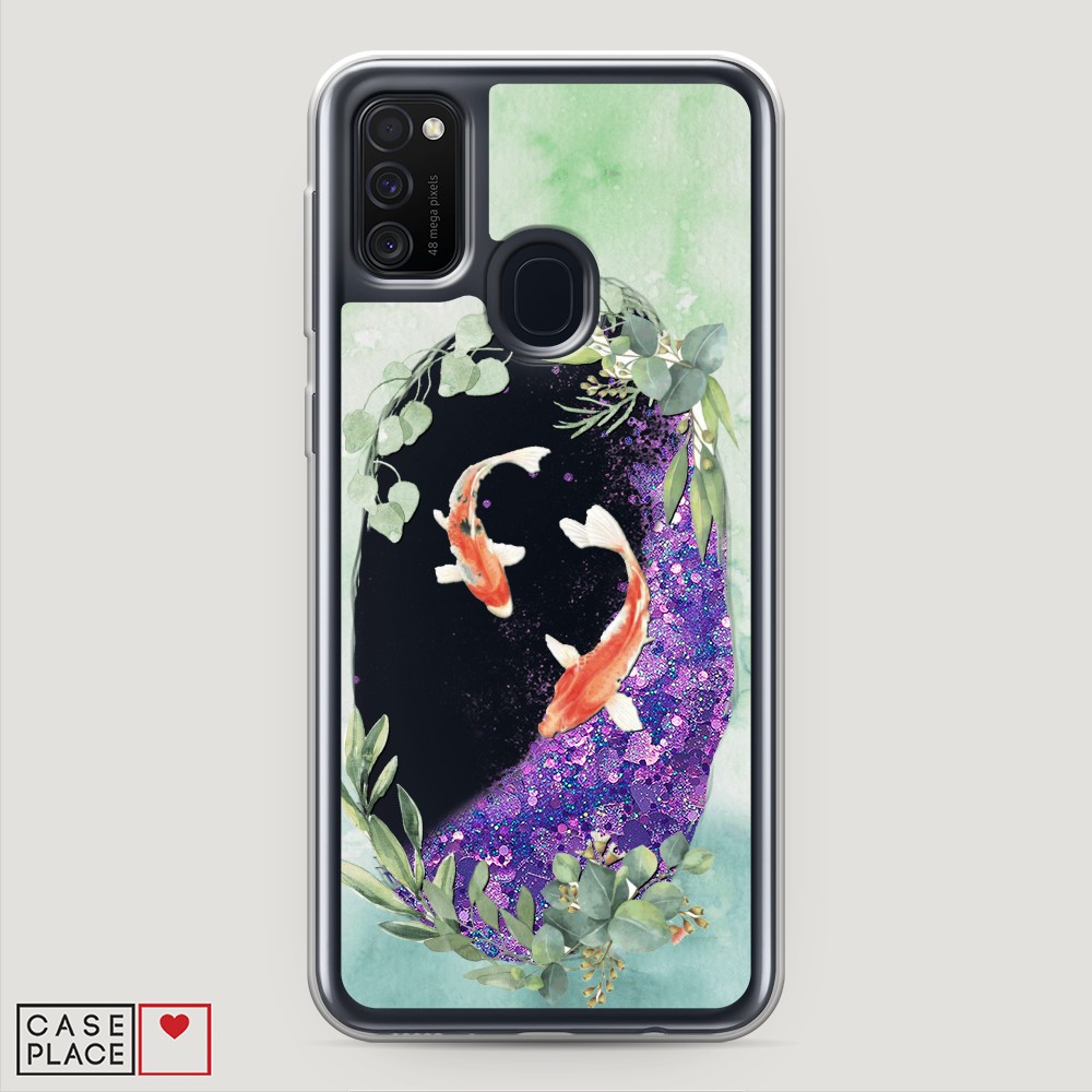 

Чехол Awog на Samsung Galaxy M30s "Две золотые рыбки", Разноцветный, 29892-1