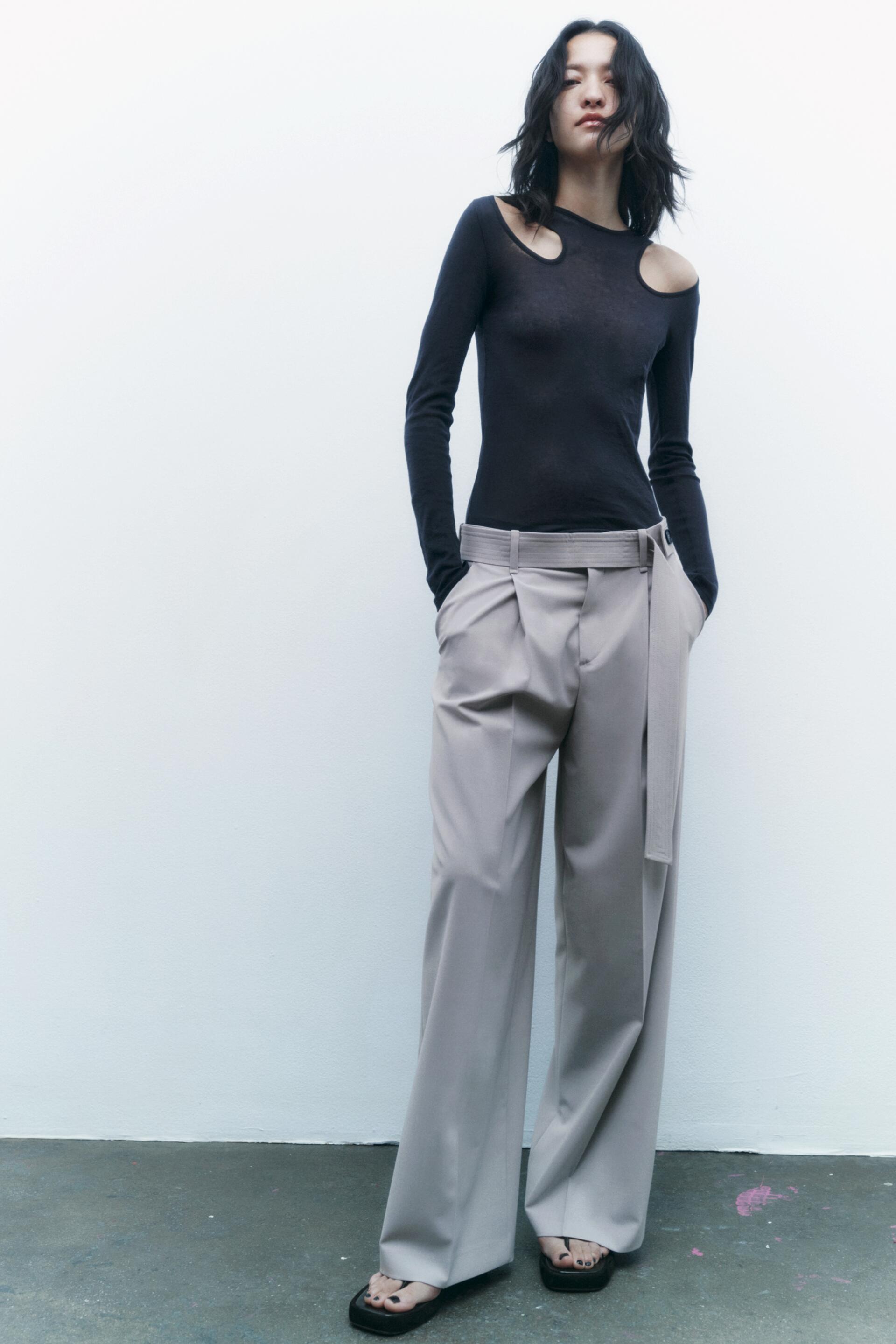 

Брюки женские ZARA 09186457 серые L (доставка из-за рубежа), 09186457