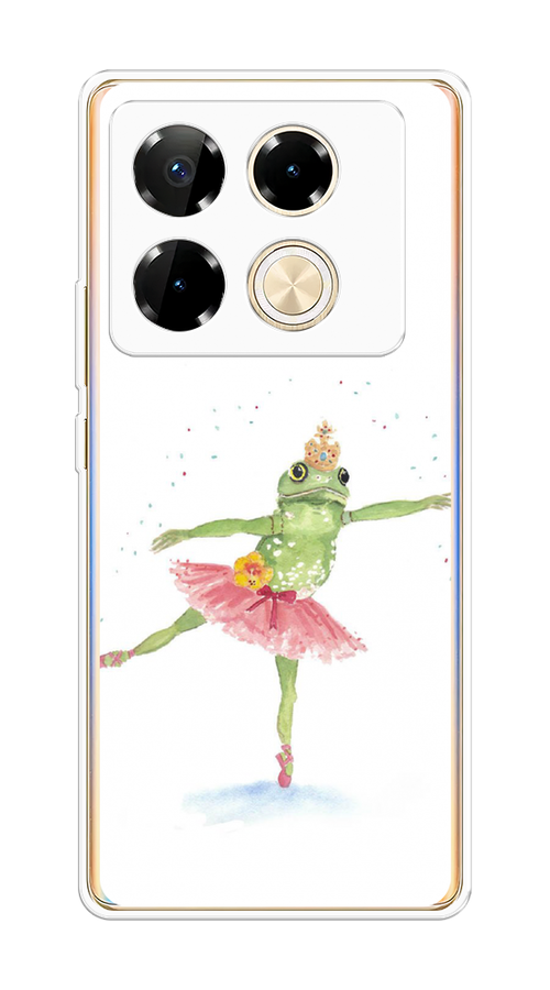 

Чехол на Infinix Note 40 Pro "Лягушка-балерина", Зеленый, 3105750-1
