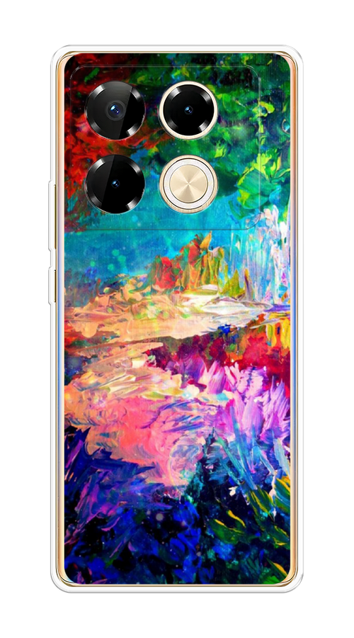 

Чехол на Infinix Note 40 Pro "Лес-гуашь", Синий;розовый;зеленый, 3105750-1