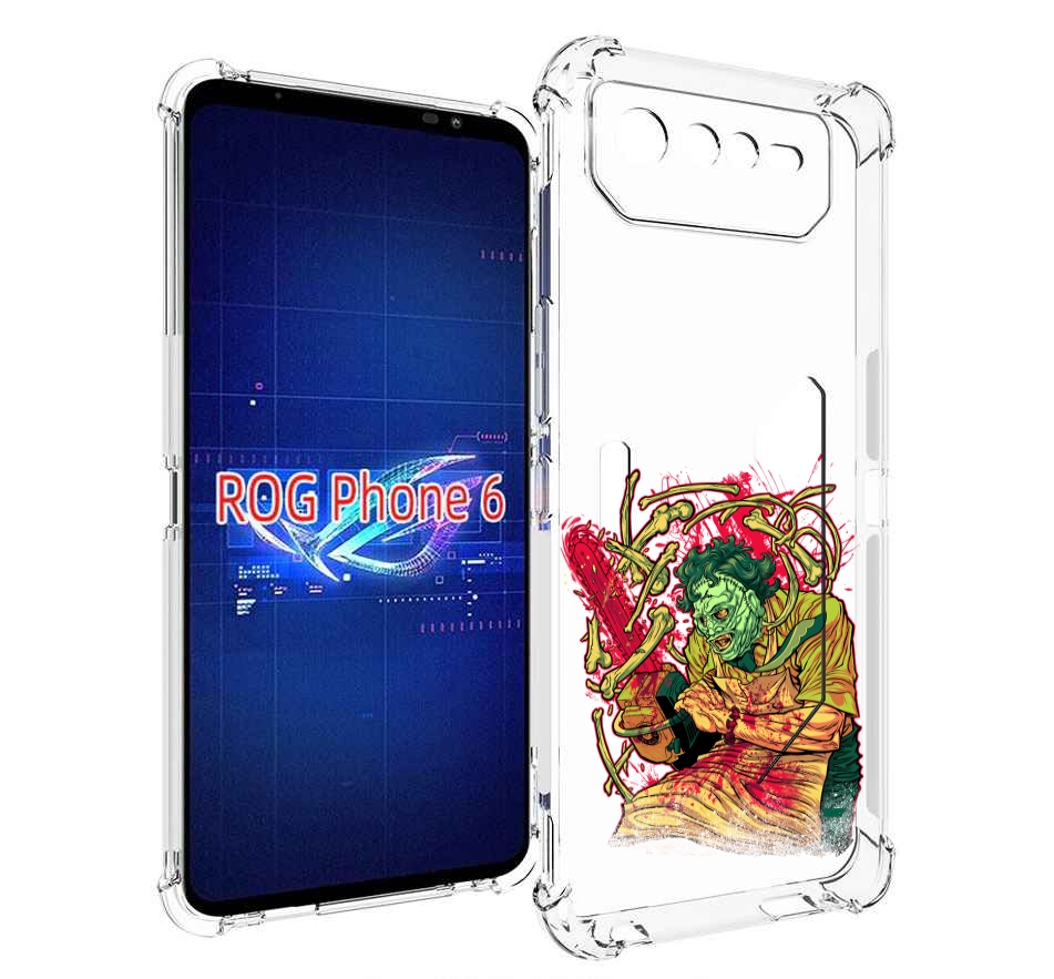 

Чехол MyPads яркий мясник для Asus ROG Phone 6, Прозрачный, Tocco