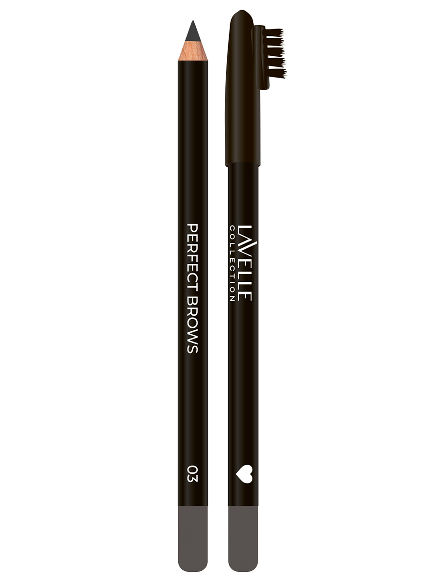 Карандаш для бровей Lavelle с щеточкой Classic тон 03 тёмно-серый карандаш для бровей автоматический slim brow pencil lavelle тон 1 светло коричневый