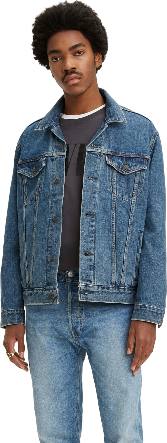 Джинсовая куртка мужская Levi's Men The Trucker Jacket синяя XL