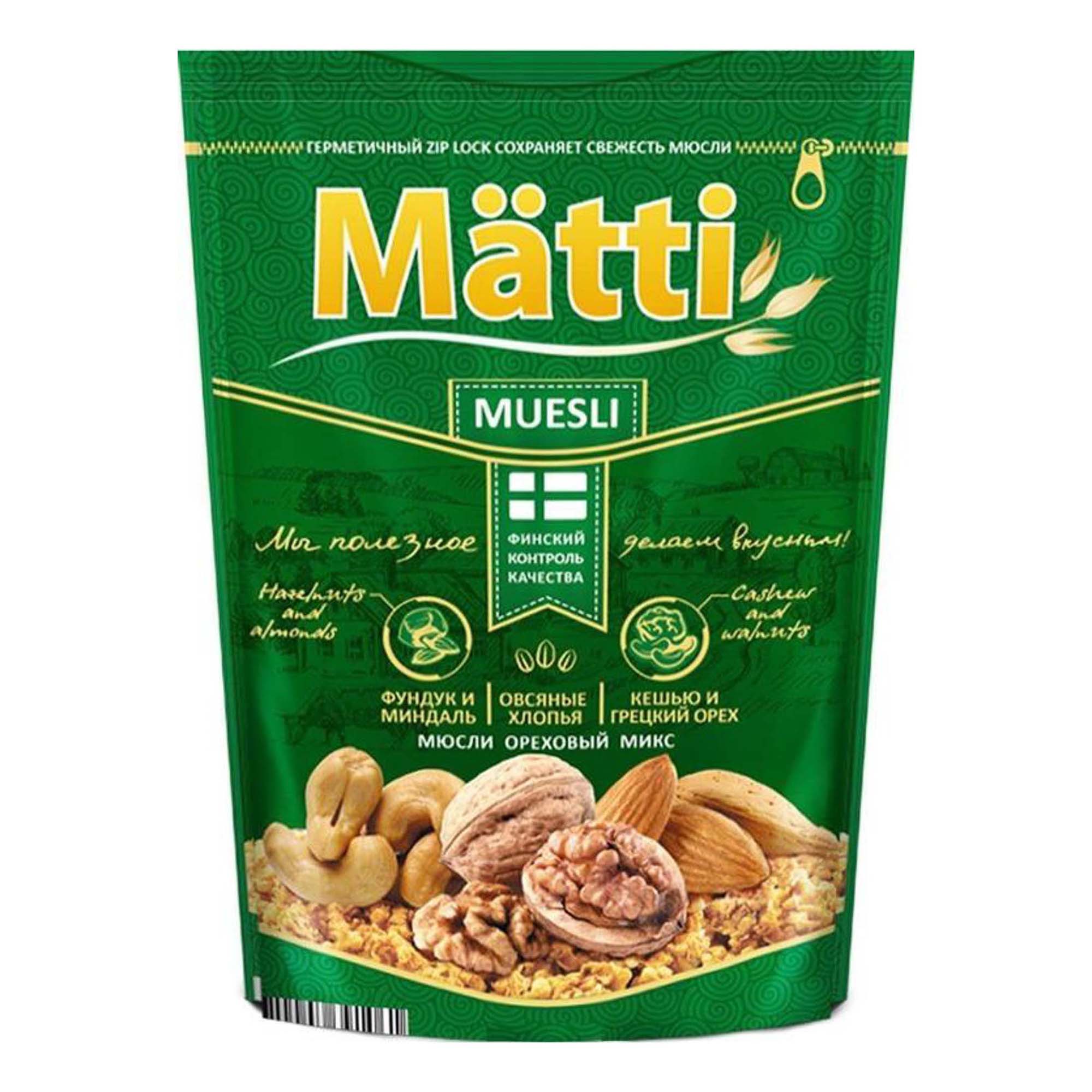 

Мюсли Matti овсяные ореховый микс 250 г