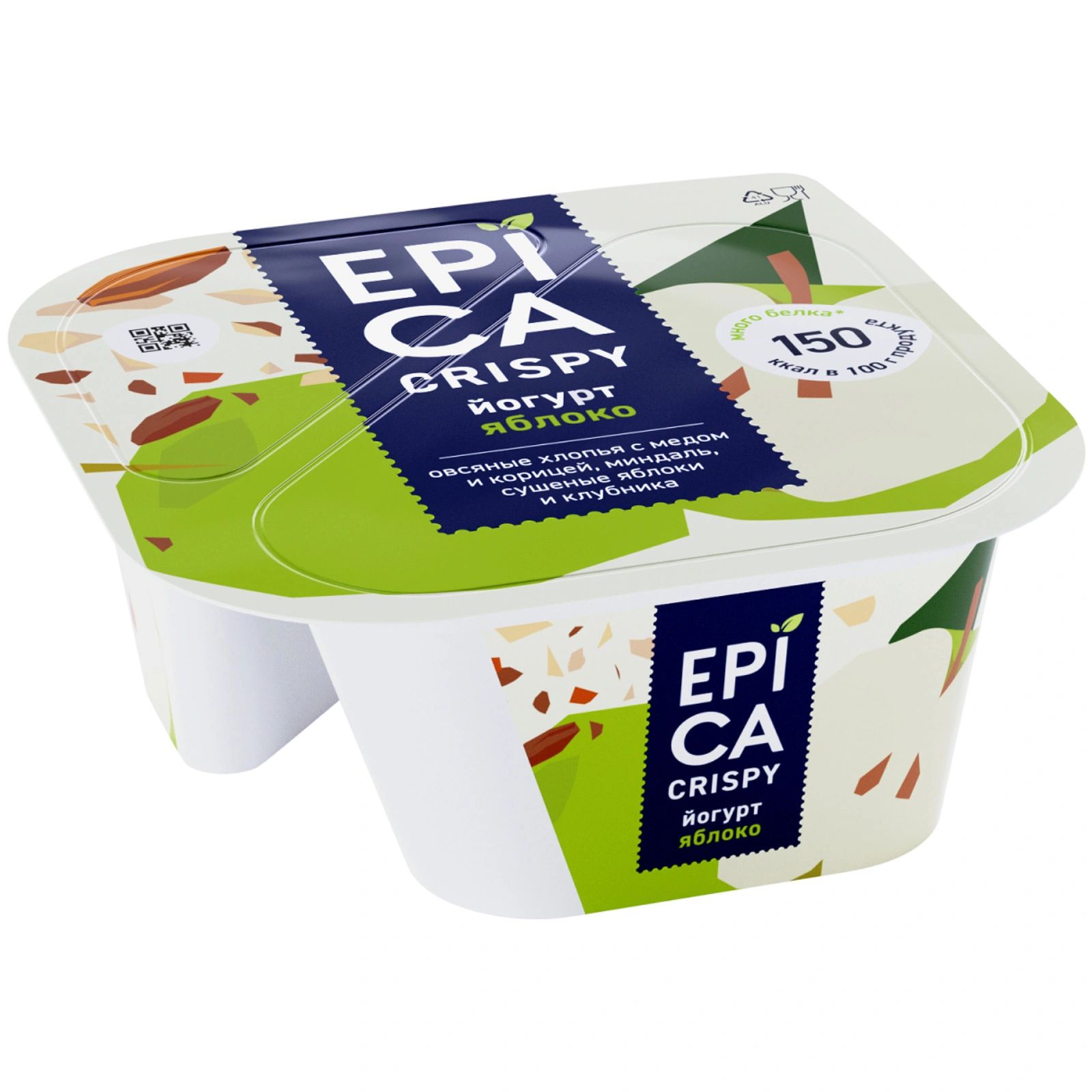 

Йогурт Epica Crispy яблоко-мюсли-миндаль 5,7% БЗМЖ 138 г