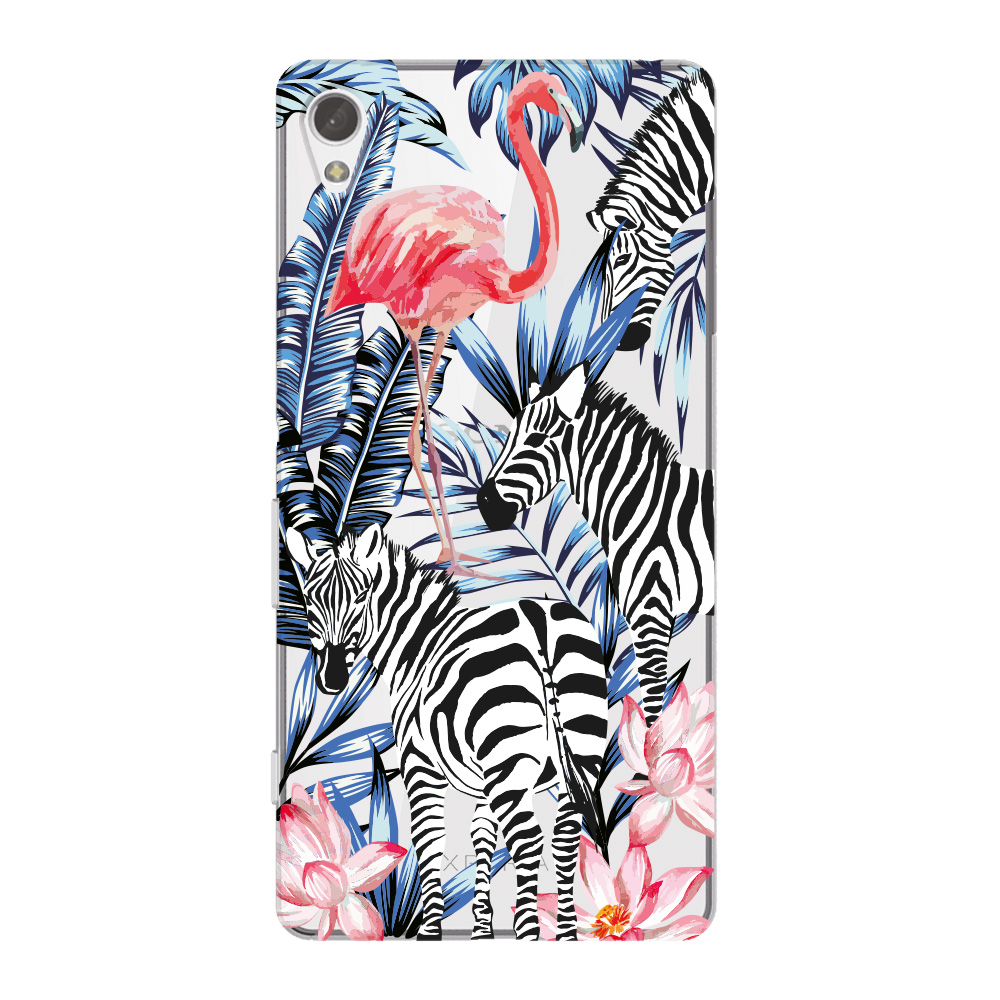 

Чехол Deppa Art Case Jungle зебры для Sony Xperia Z3+ + защитная пленка, Разноцветный, Art Case