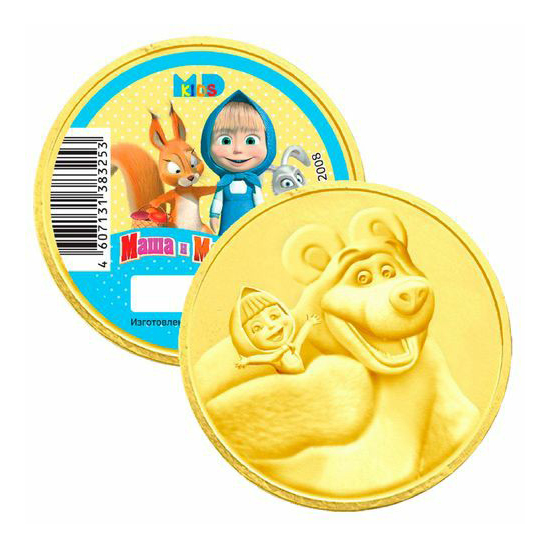 Шоколад фигурный Монетный двор Маша и Медведь Медали 25 г