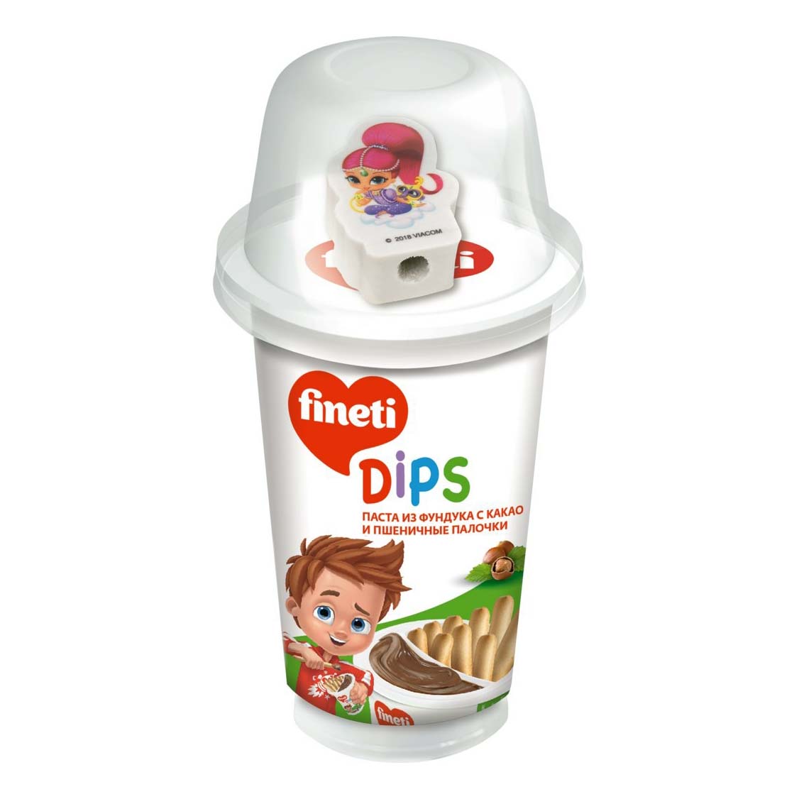 

Паста Fineti Dips ореховая с хлебными палочками и игрушкой 30 г