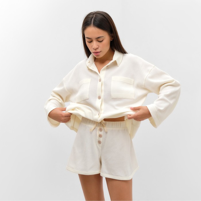 

Комплект домашний женский KAFTAN Basic line белый 48 RU, Флор