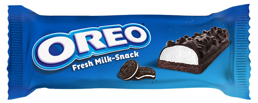 фото Пирожное oreo fresh milk-snack бисквитное с молочной начинкой и кусочками печенья 30 г