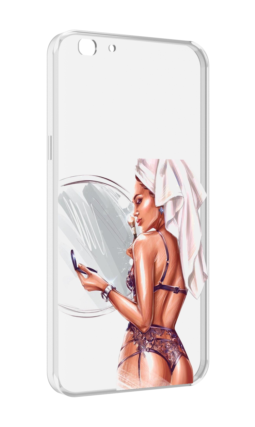 Чехол MyPads Девушка-с-полотенцем женский для Oppo A77/F3 (2017 год)