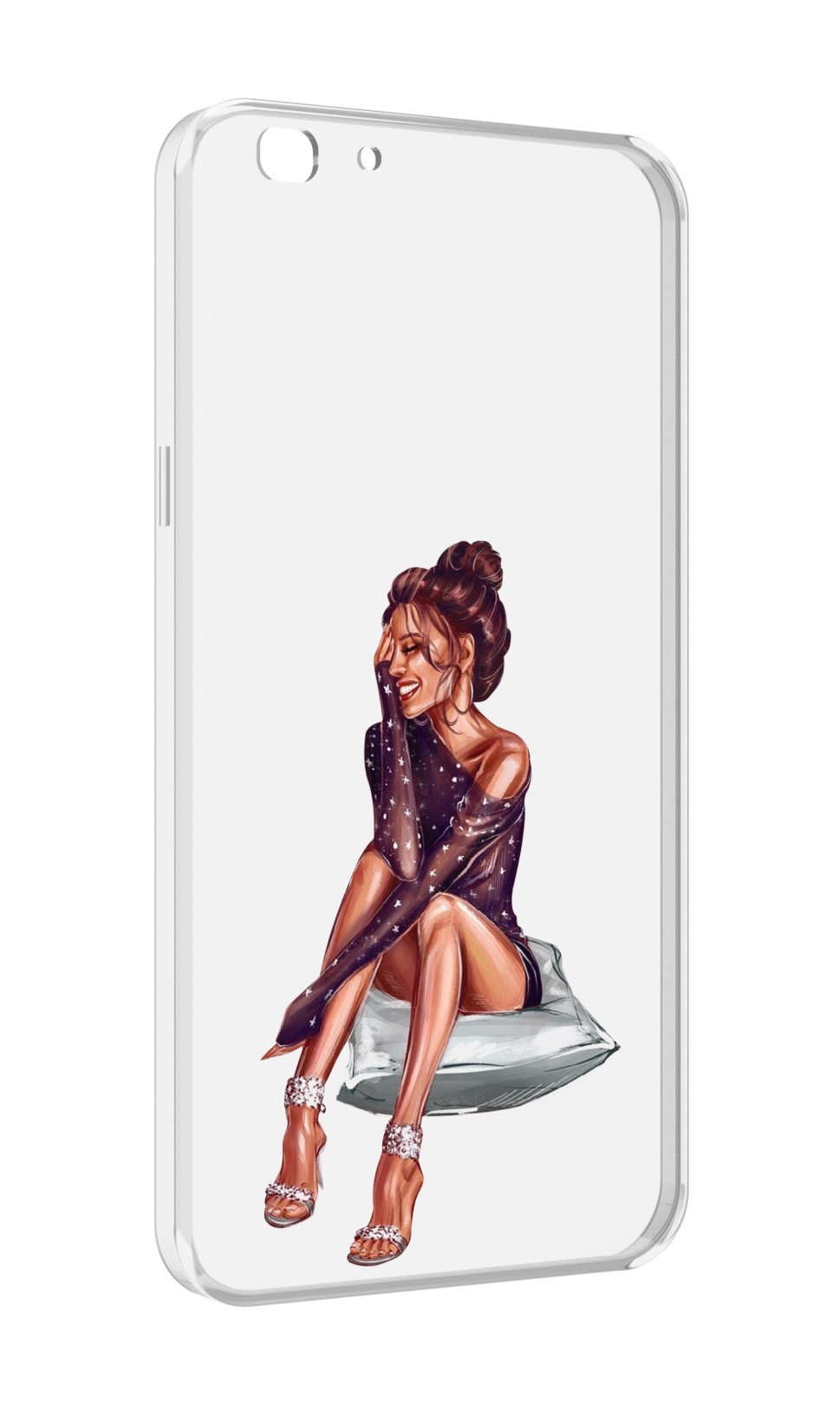 

Чехол MyPads Девушка-на-подушке женский для Oppo A77/F3 (2017 год), Прозрачный, Tocco
