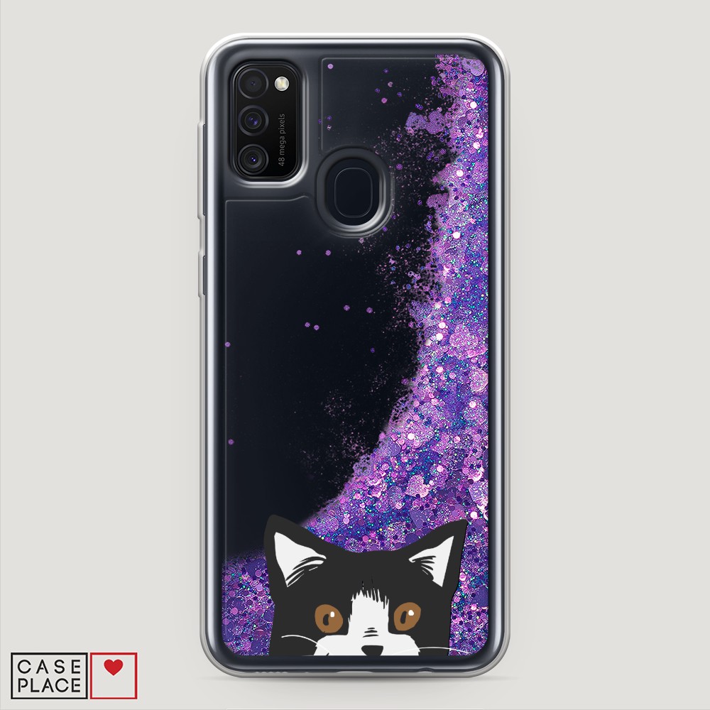 

Чехол Awog на Samsung Galaxy M21 "Подглядывающий кот", Разноцветный, 29792-1