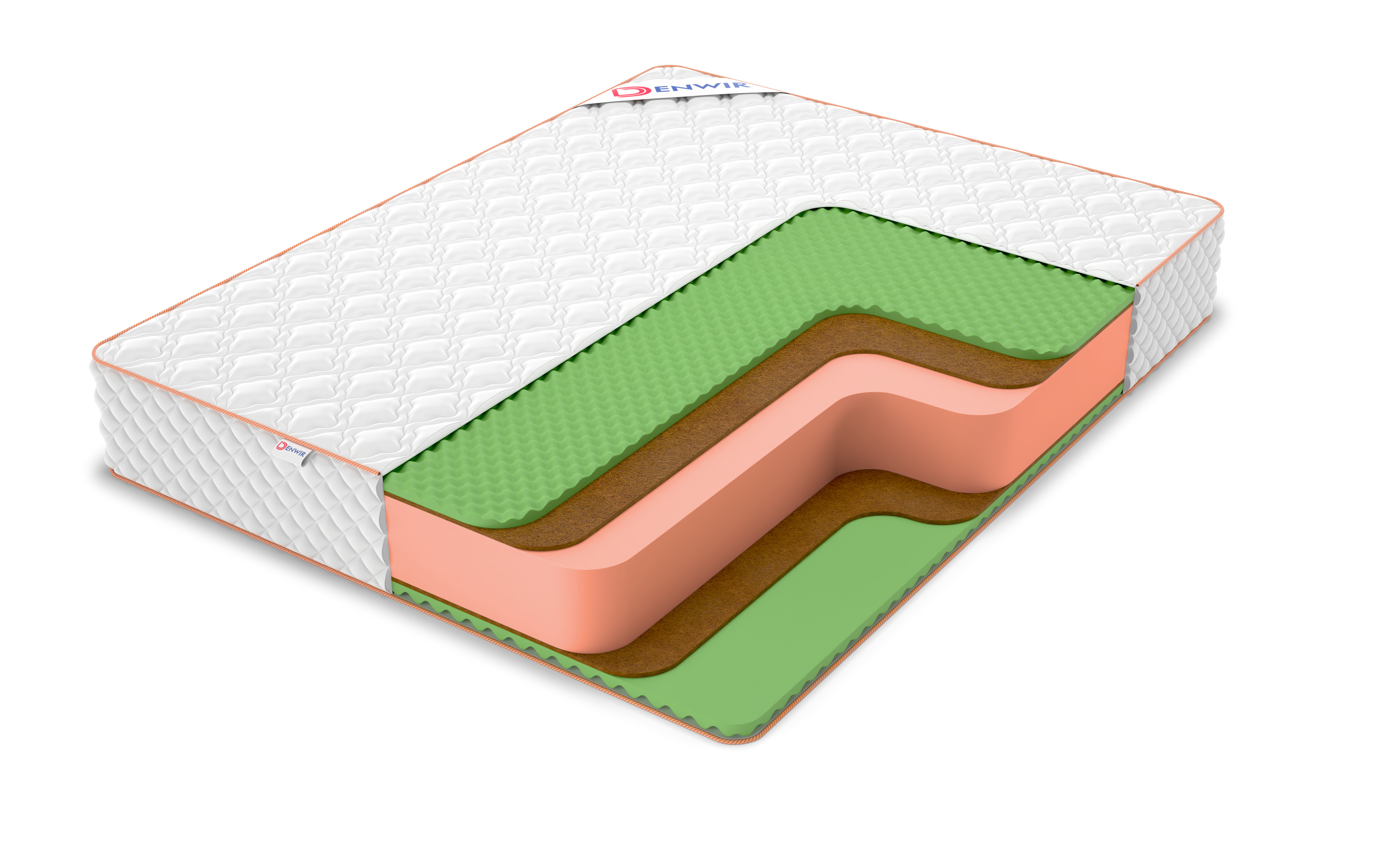 

Матрас беспружинный DENWIR TOP MIDDLE RELAX PLUS 26/chstmat_TMRP26_155x190, Белый, TOP MIDDLE RELAX PLUS 26