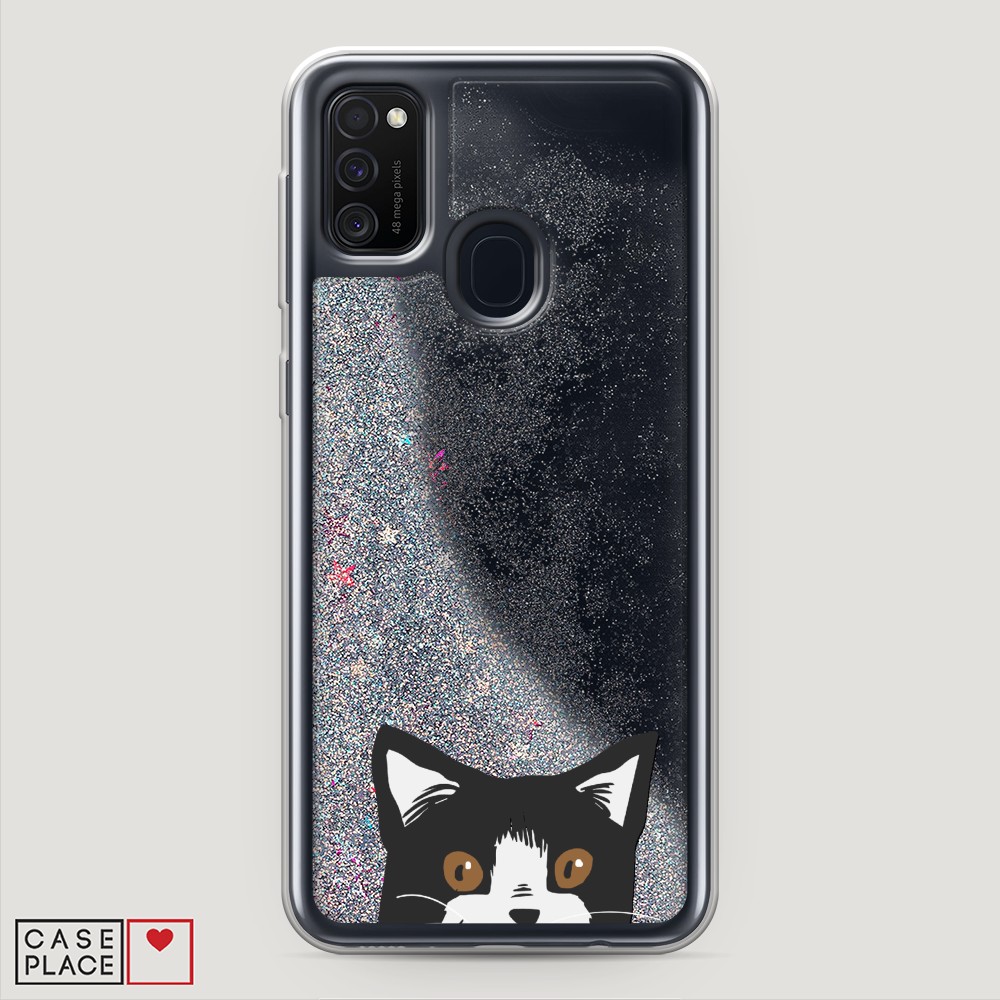 

Чехол Awog на Samsung Galaxy M21 "Подглядывающий кот", Разноцветный, 29791-1