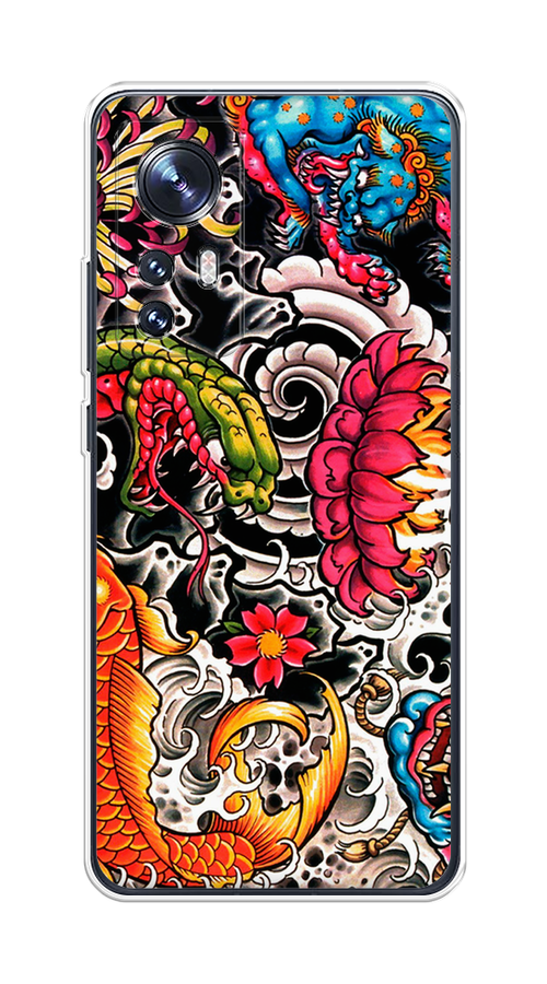 

Чехол на Xiaomi 12"Японское искусство", Красный;оранжевый;голубой, 312950-4