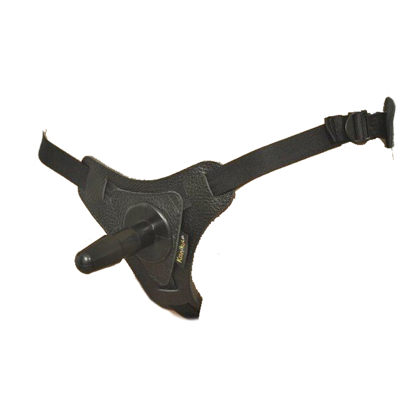 Кожаные трусики с плугом Kanikule Leather Strap-on Harness Anatomic Thong