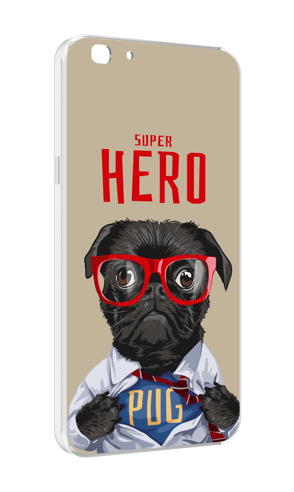 

Чехол MyPads Герой-PUG для Oppo A77/F3 (2017 год), Прозрачный, Tocco