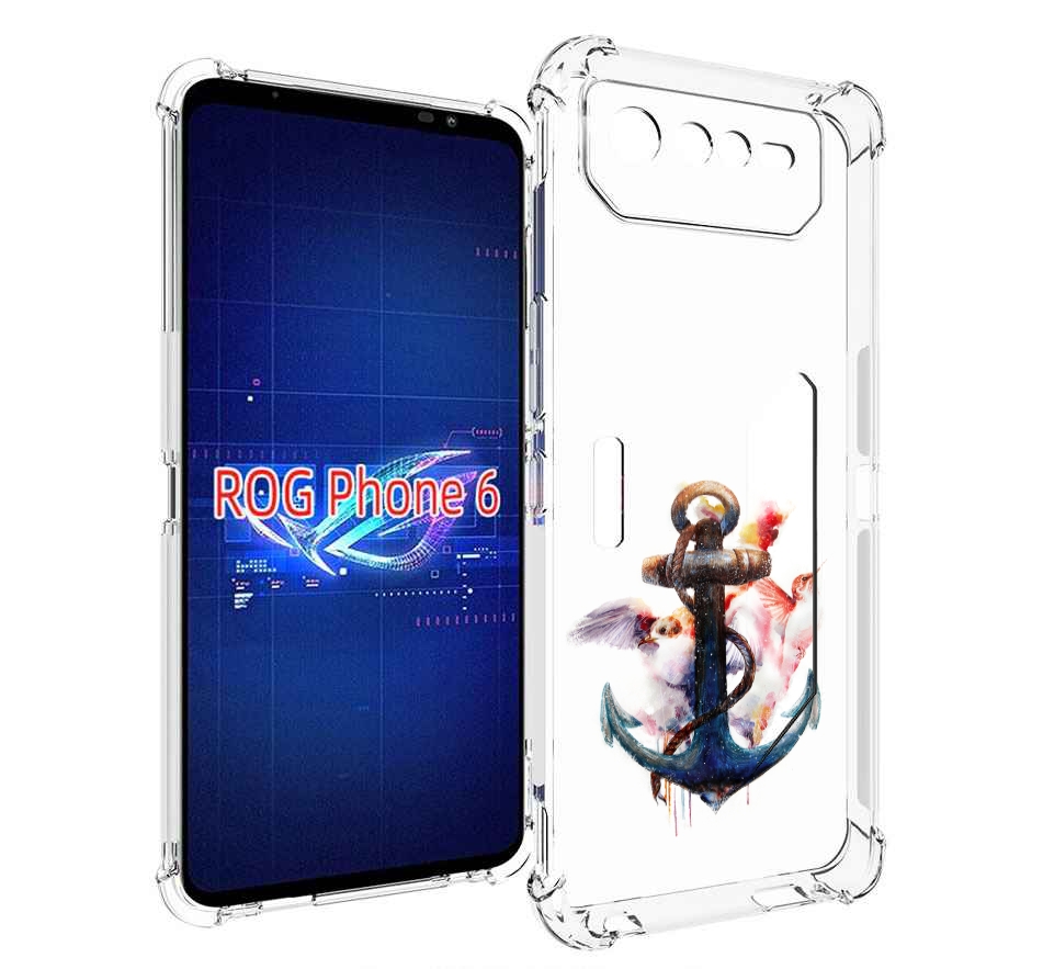

Чехол MyPads якорь с птицами для Asus ROG Phone 6, Прозрачный, Tocco