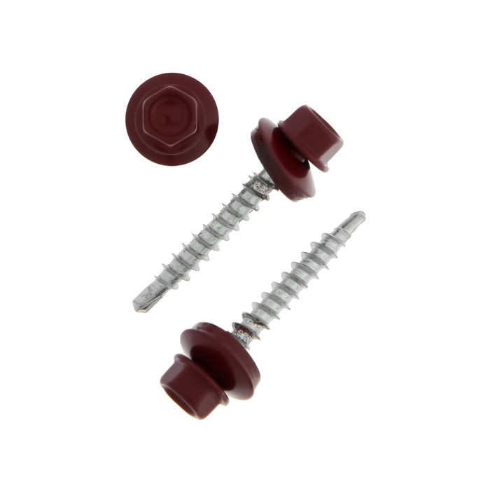 

Саморезы кровельные, HAUPT 4.8х35 RAL3005. красное вино 250 шт
