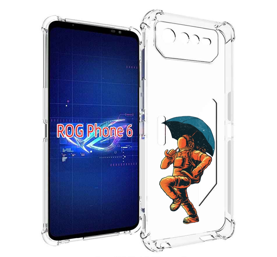

Чехол MyPads шагающий космонавт с зонтом для Asus ROG Phone 6, Прозрачный, Tocco
