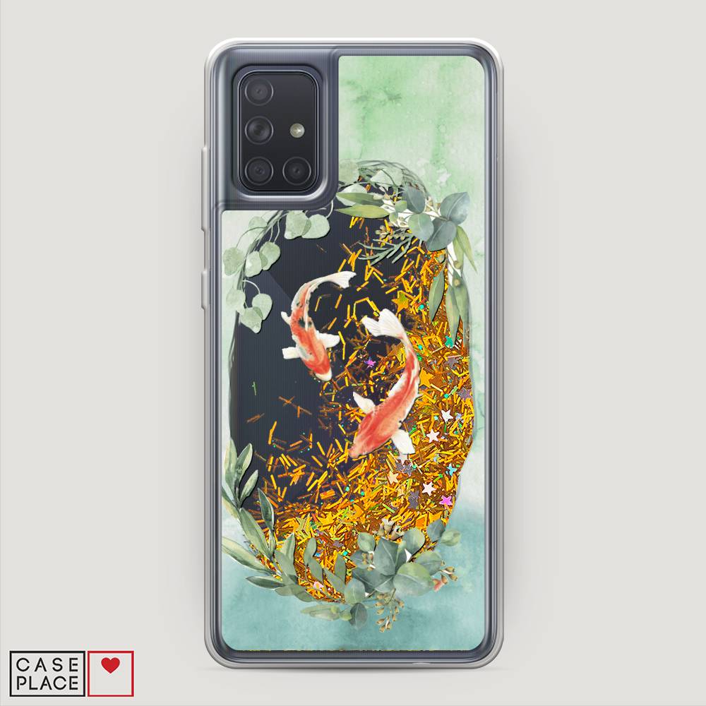 

Чехол Awog на Samsung Galaxy A71 4G "Две золотые рыбки", Разноцветный, 29090-1