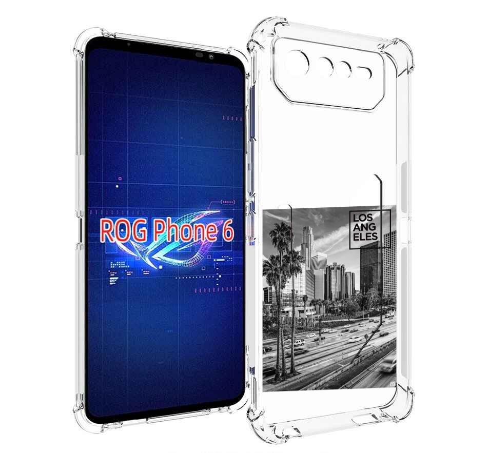 

Чехол MyPads черно белый лос анджелес для Asus ROG Phone 6, Прозрачный, Tocco