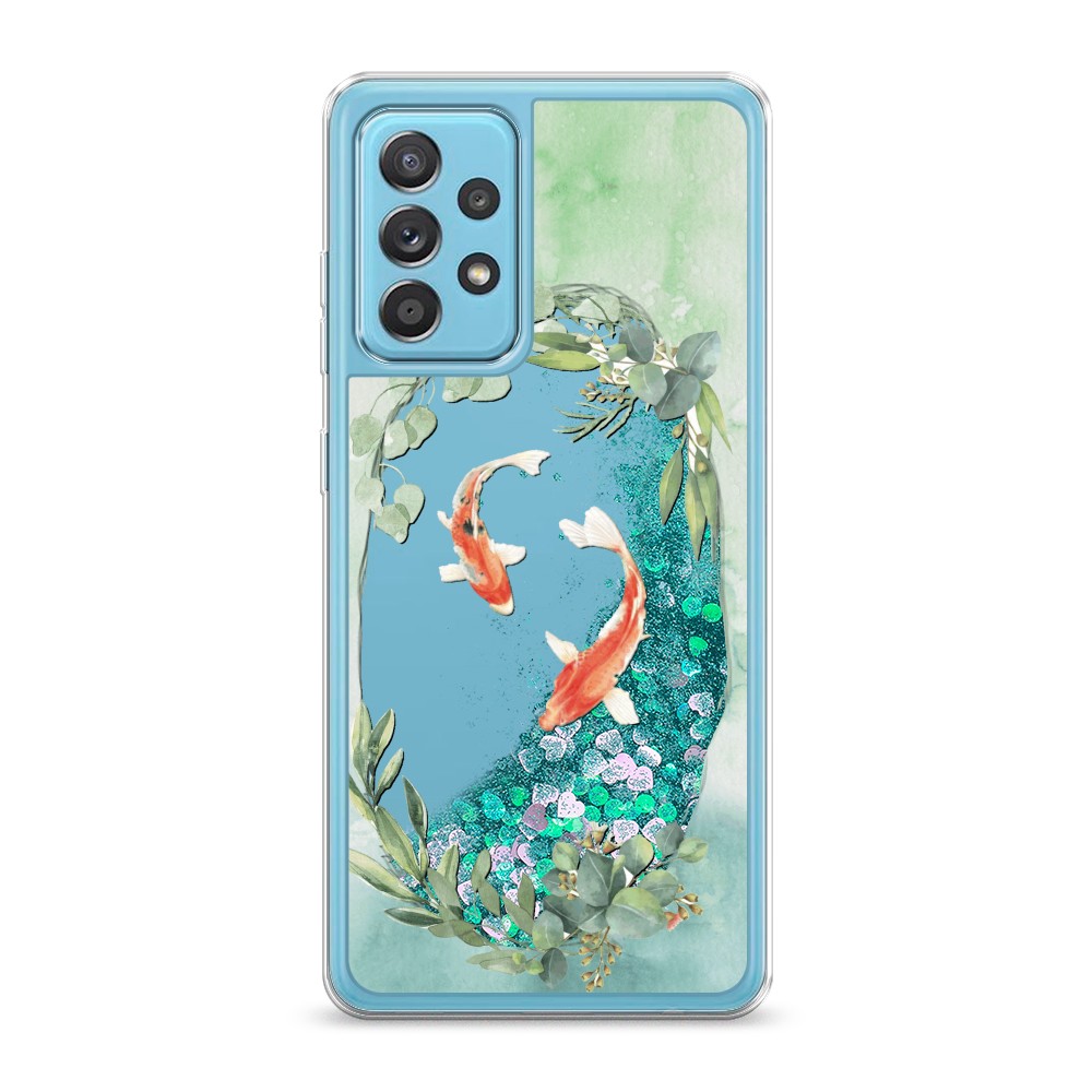 

Жидкий чехол с блестками "Две золотые рыбки" на Samsung Galaxy A52, 2102495-1