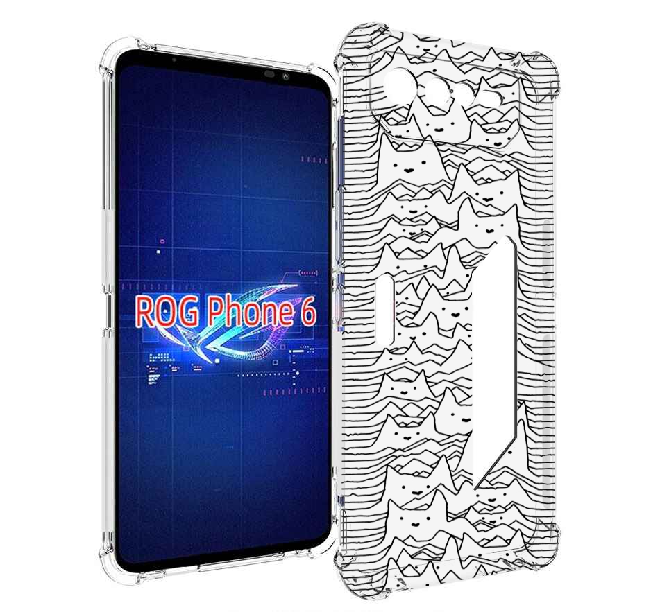 

Чехол MyPads черно белые коты 3D для Asus ROG Phone 6, Прозрачный, Tocco