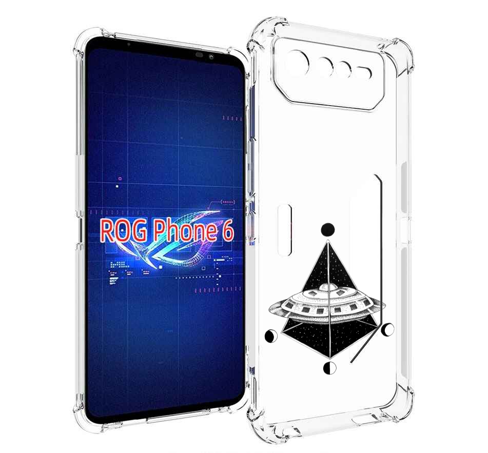 

Чехол MyPads черно белая летающая тарелка для Asus ROG Phone 6, Прозрачный, Tocco