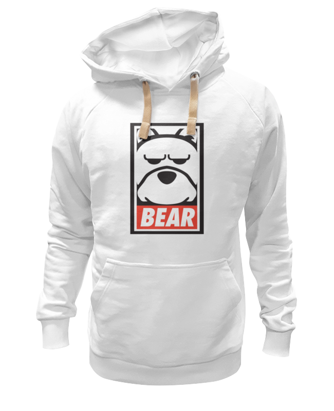 

Худи унисекс Printio Мишка (bear, obey) белое 2XL, Белый, Мишка (bear, obey)