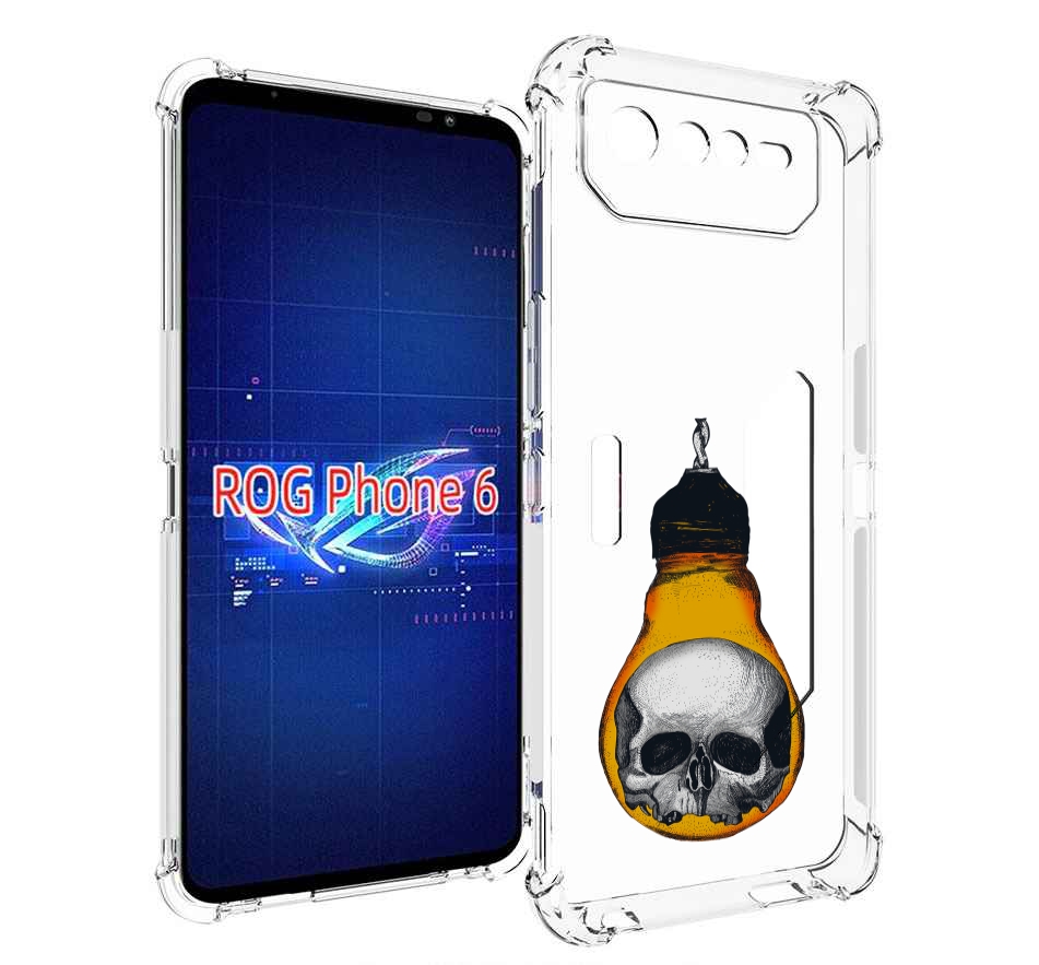 

Чехол MyPads череп в лампочке для Asus ROG Phone 6, Прозрачный, Tocco
