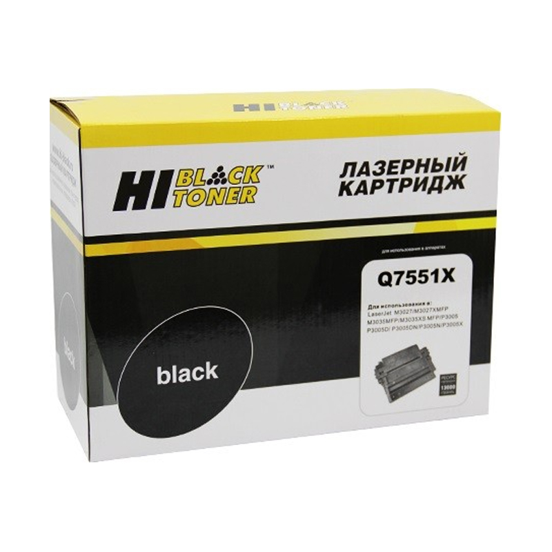 

Картридж для лазерного принтера Hi-Black Q7551X (1500502) черный, совместимый, Q7551X