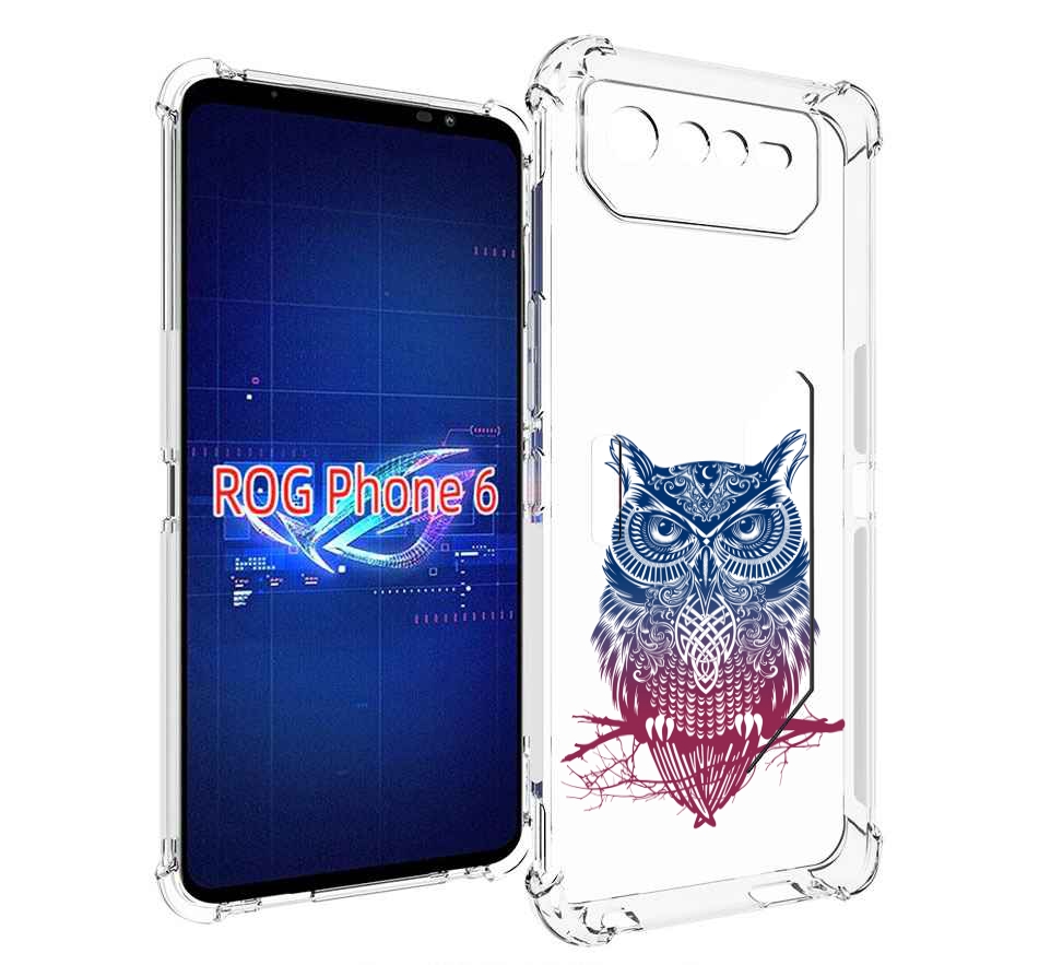 

Чехол MyPads хиппи сова для Asus ROG Phone 6, Прозрачный, Tocco