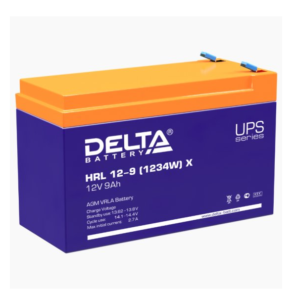 Delta HRL 12-9 X (9А\ч, 12В) свинцово- кислотный  аккумулятор