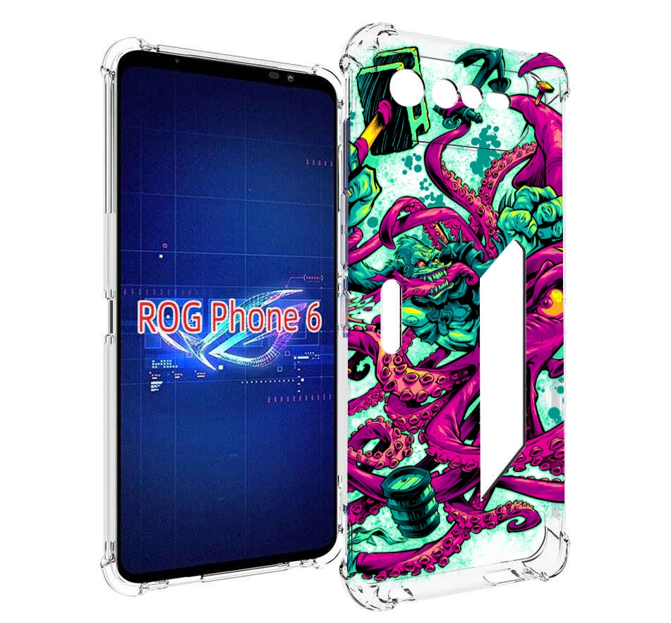 

Чехол MyPads фиолетовый кракен для Asus ROG Phone 6, Прозрачный, Tocco