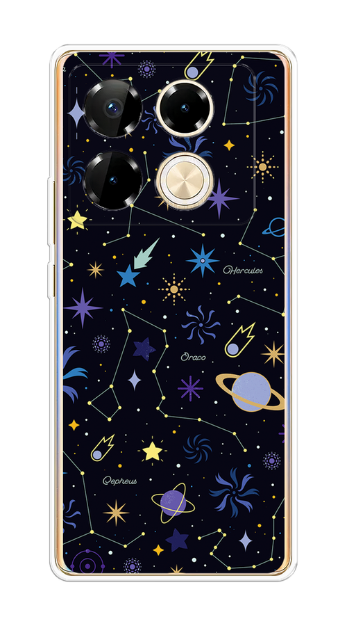 

Чехол на Infinix Note 40 Pro "Цветной космос", Желтый, 3105750-1