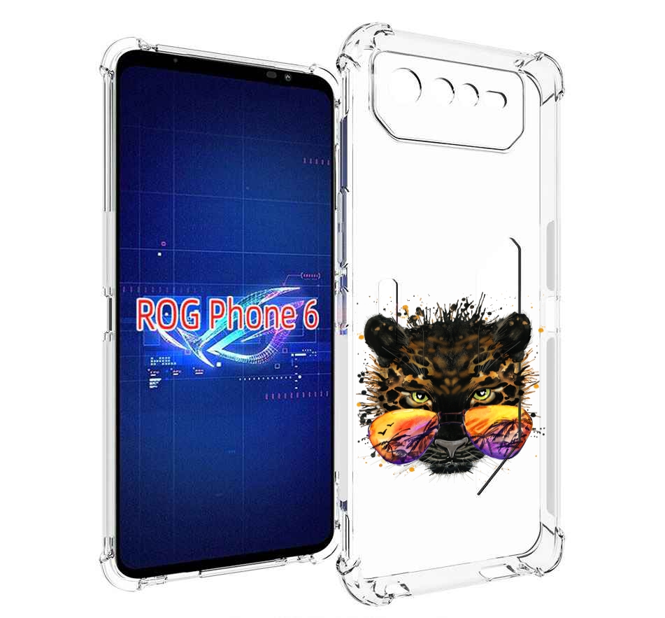 

Чехол MyPads тропический леопард для Asus ROG Phone 6, Прозрачный, Tocco
