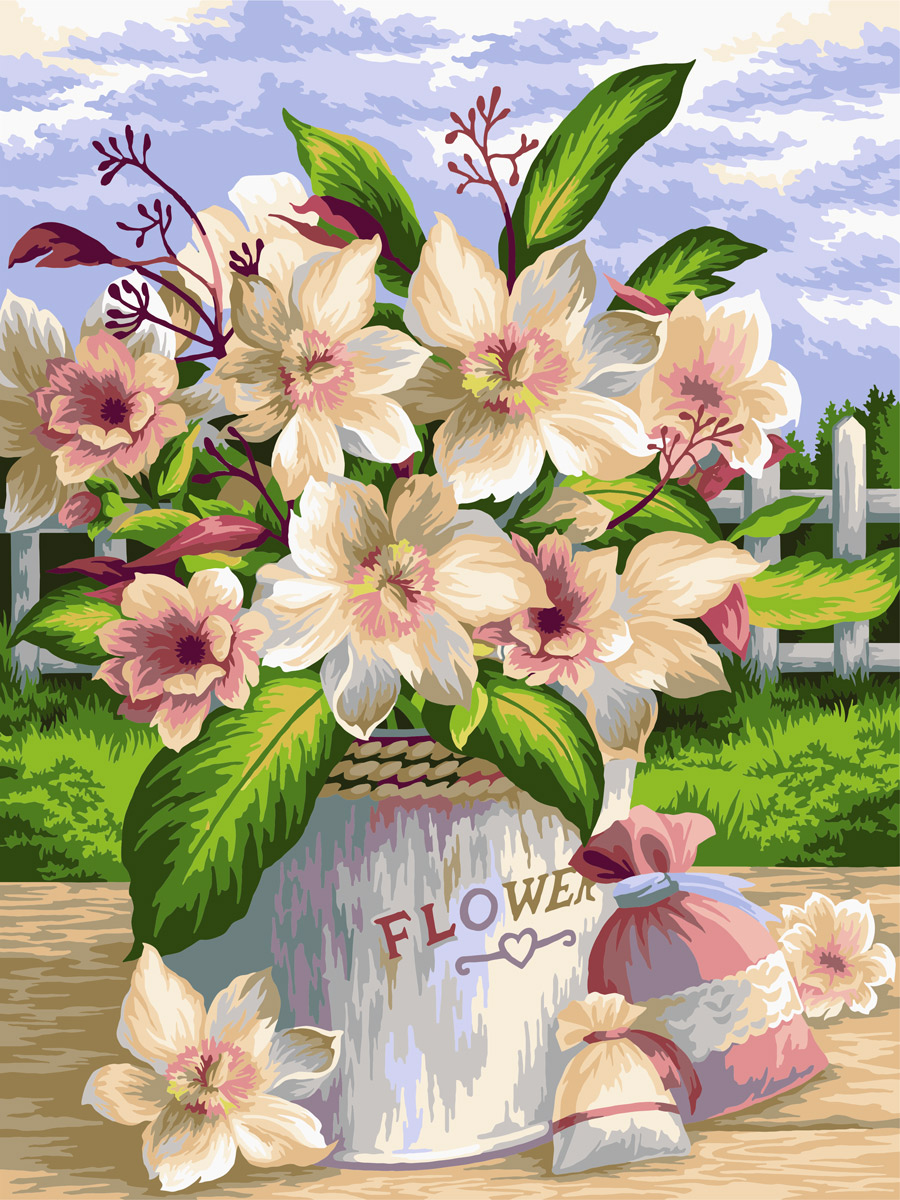 фото Картина по номерам freya изящные цветы pnb/r1 №159 50 х 40 см