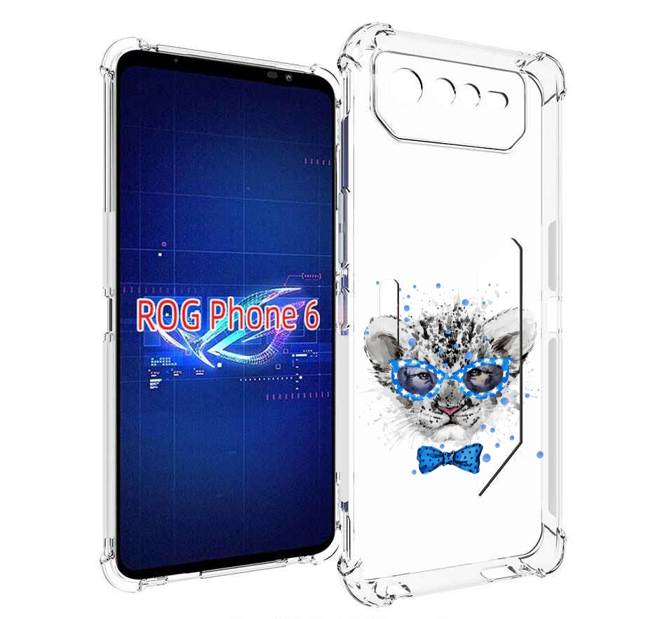 

Чехол MyPads тигренок с бабочкой для Asus ROG Phone 6, Прозрачный, Tocco