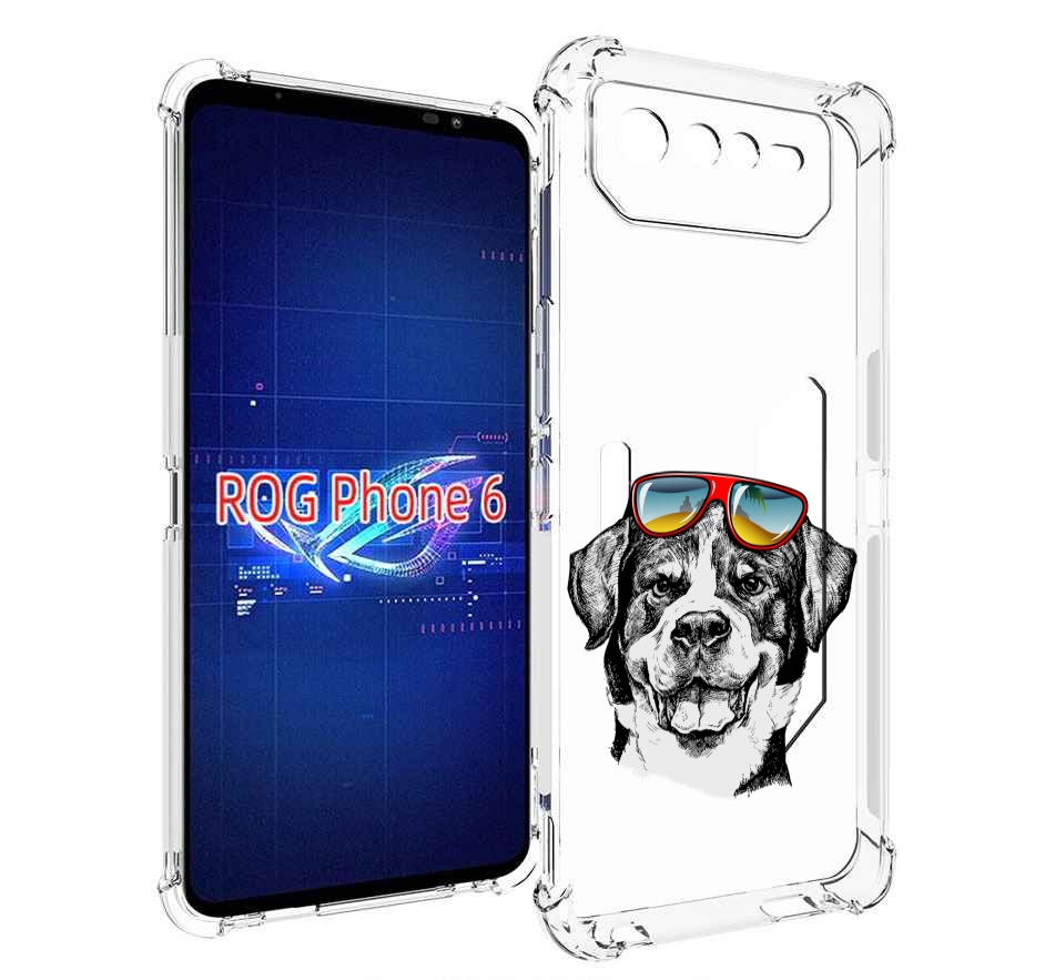 

Чехол MyPads счастливая собака для Asus ROG Phone 6, Прозрачный, Tocco