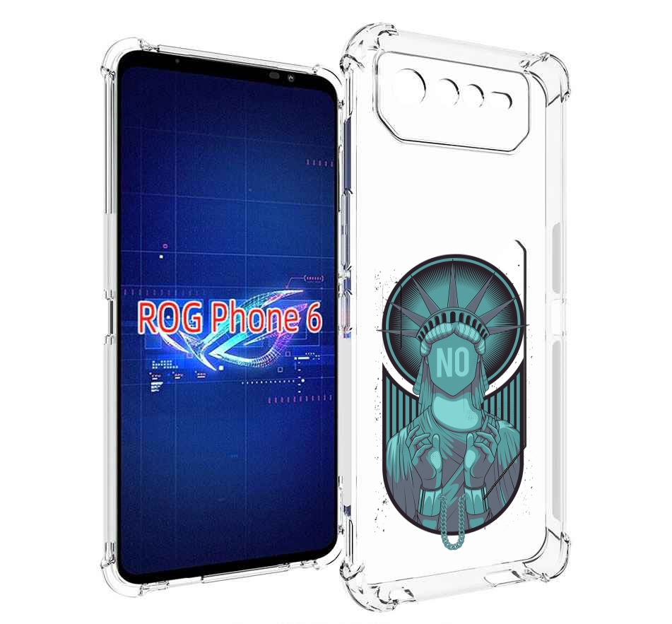 

Чехол MyPads статуя свободы зеленый для Asus ROG Phone 6, Прозрачный, Tocco