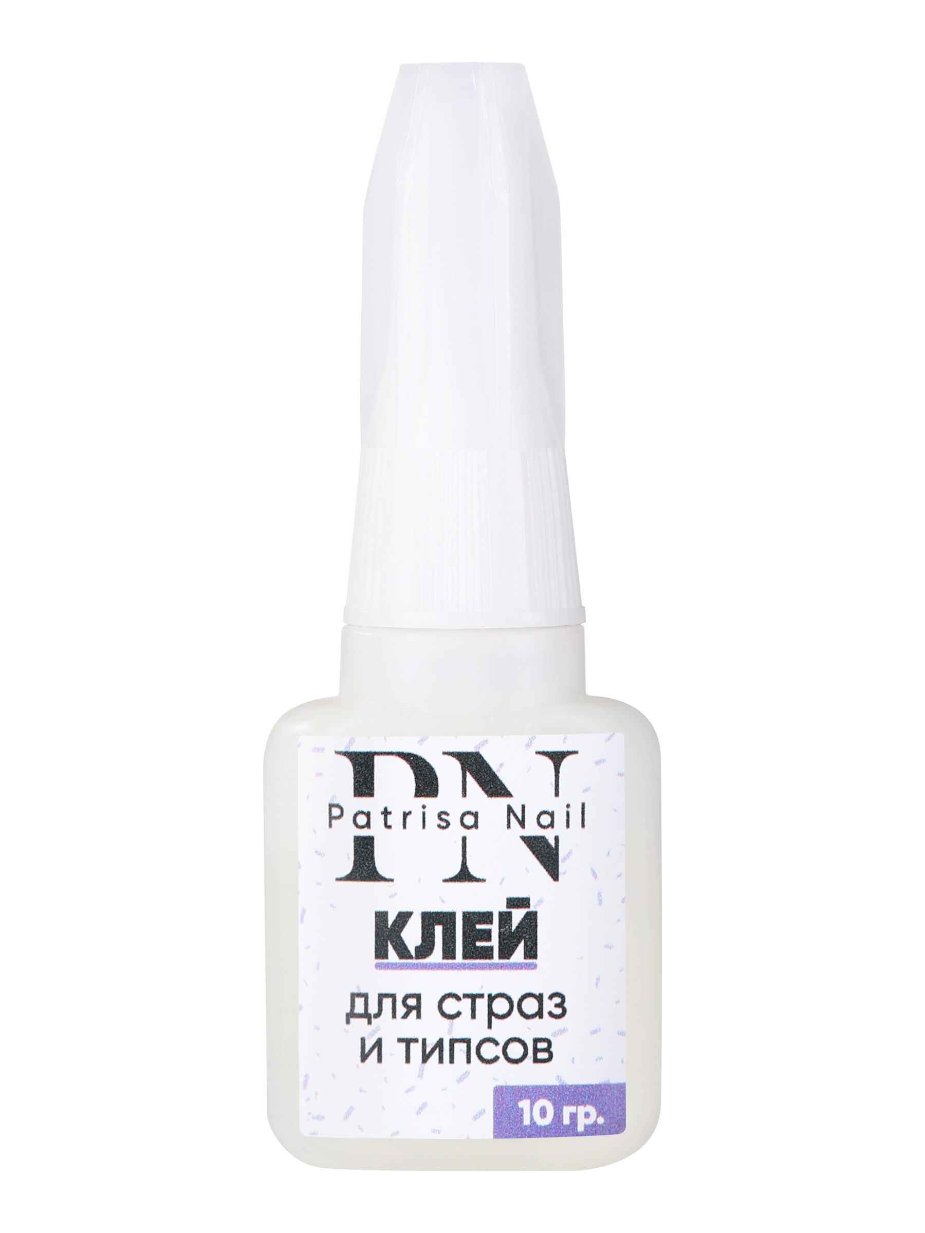 Клей для типсов и ногтей Patrisa Nail с кисточкой, 10 г