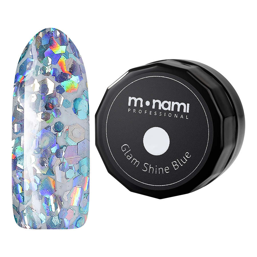 

Гель-лак Monami Professional Glam Shine Blue 5г, Голубой