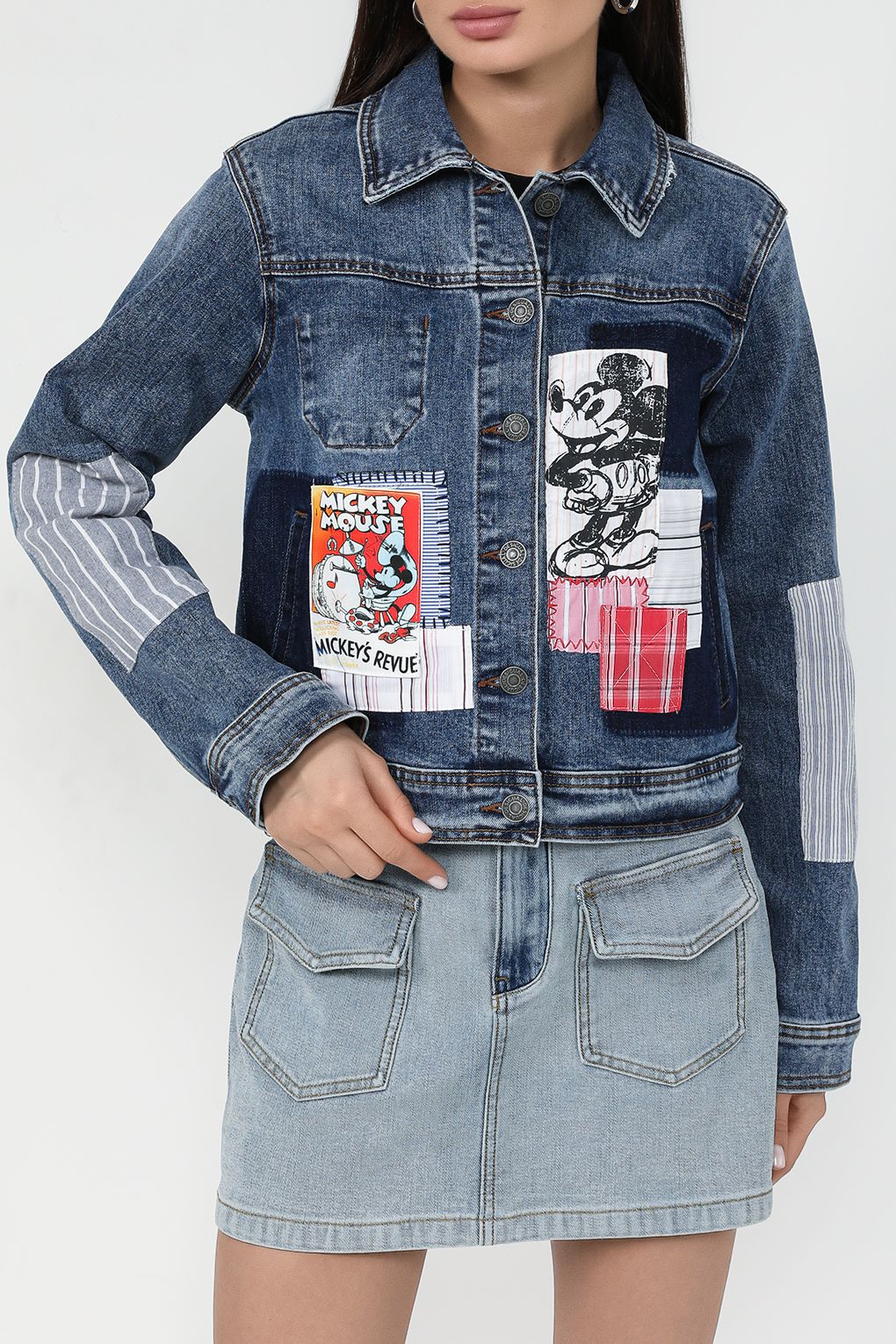 

Джинсовая куртка женская Desigual 24SWED40 голубая XL, Голубой, 24SWED40