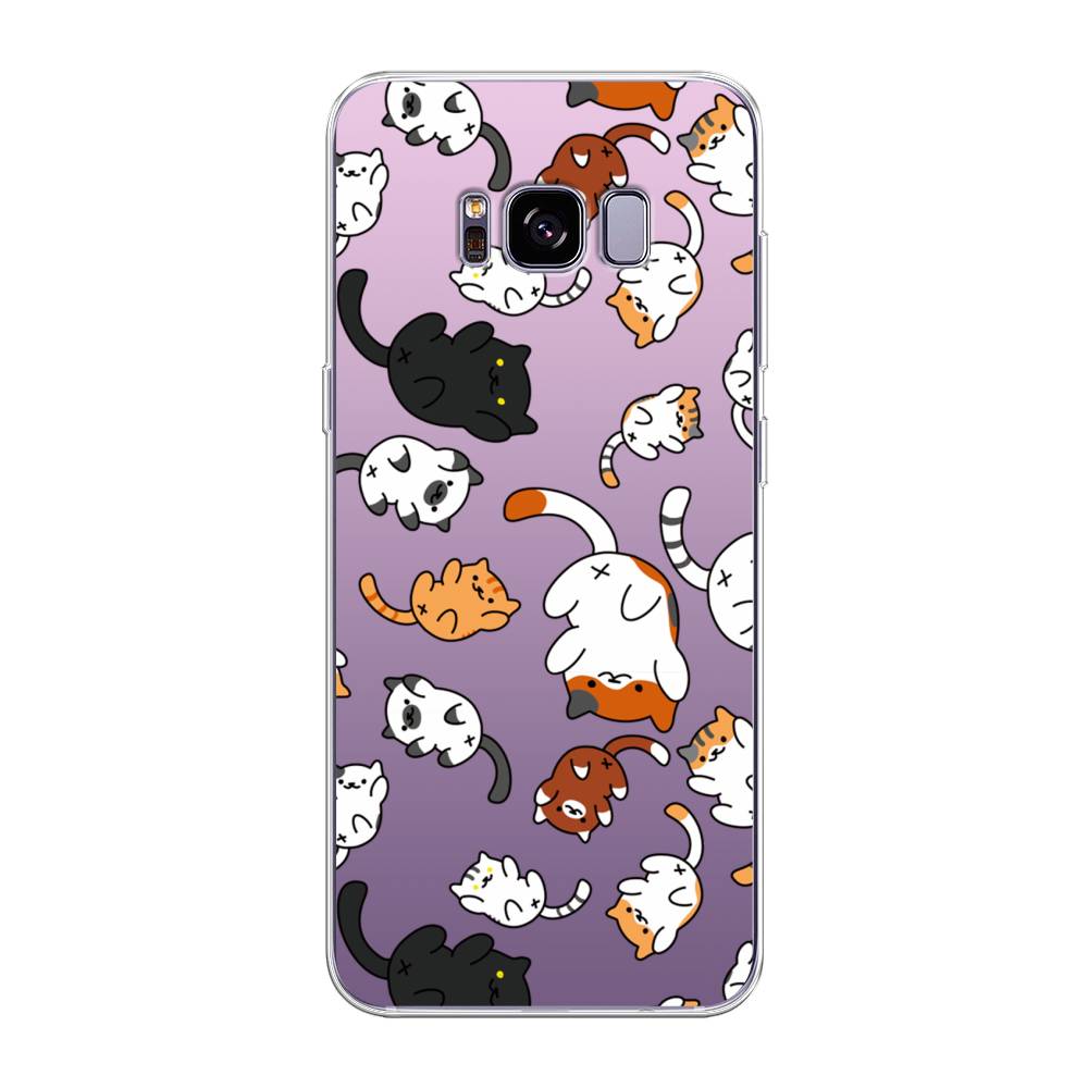 

Чехол Awog на Samsung Galaxy S8 + "Котопад", Фиолетовый;белый, 24850-7