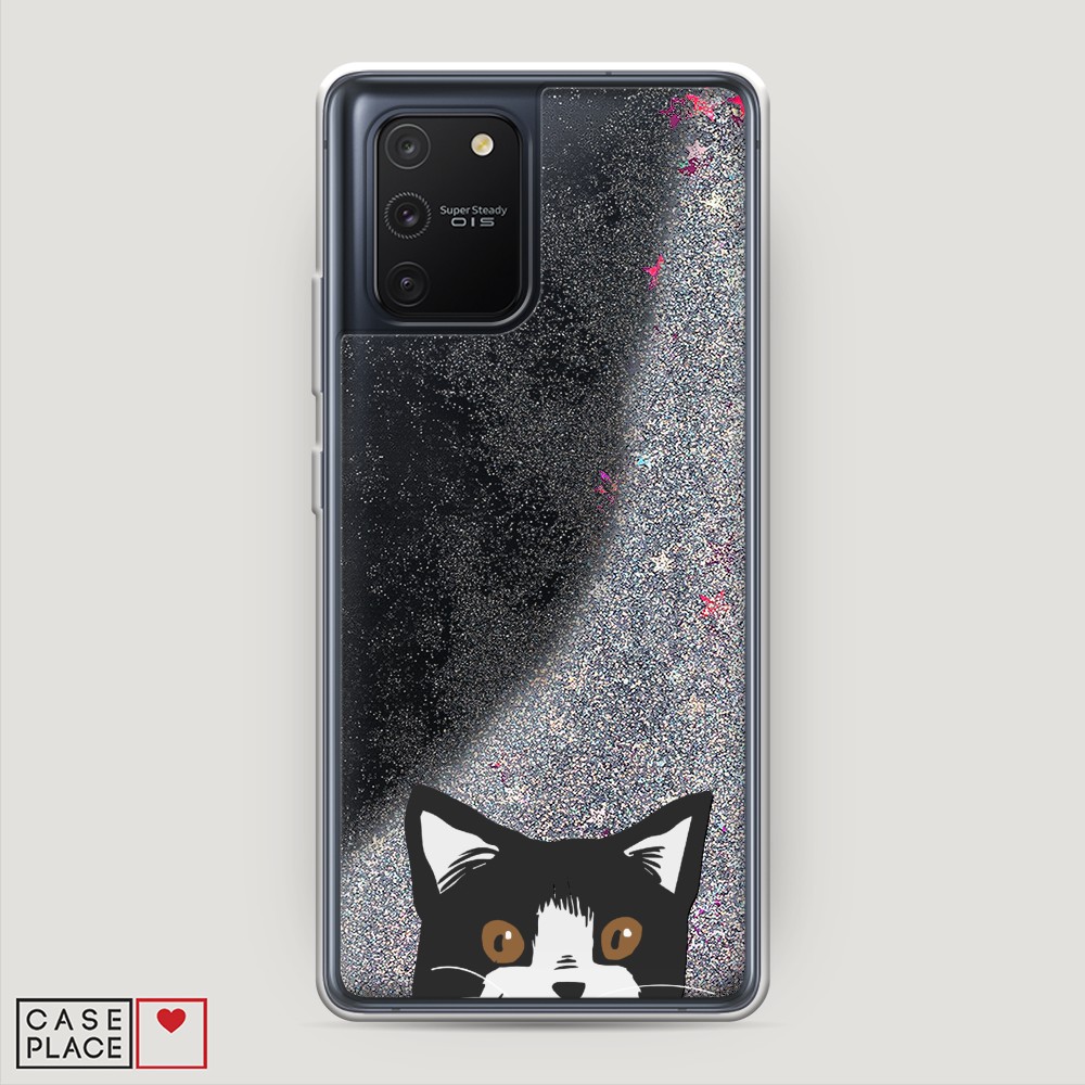 

Чехол Awog на Samsung Galaxy A91/S10 Lite "Подглядывающий кот", Разноцветный, 29991-1