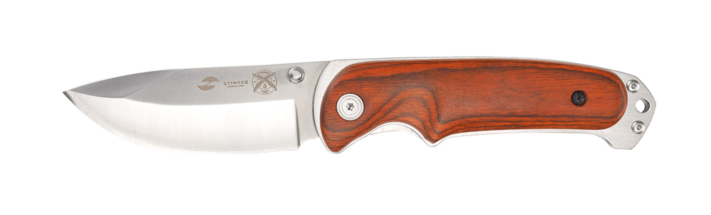 Туристический нож Stinger FK-8236, серебряно/коричневый